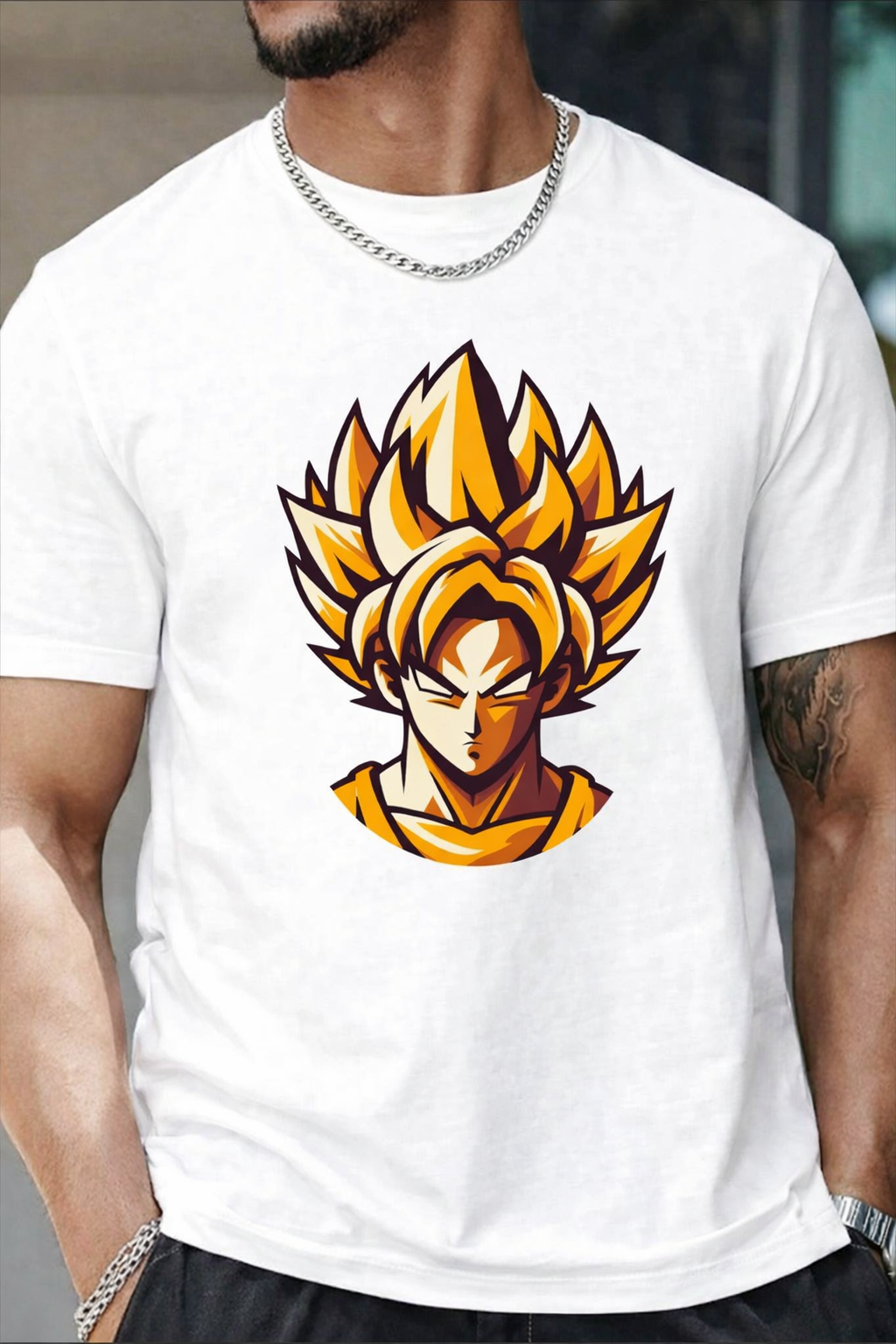 Anime Power Graphic T-Shirt – Warrior Energy Streetwear Tee for Men